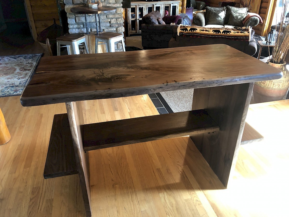 Custom Live-Edge Walnut Dining Table