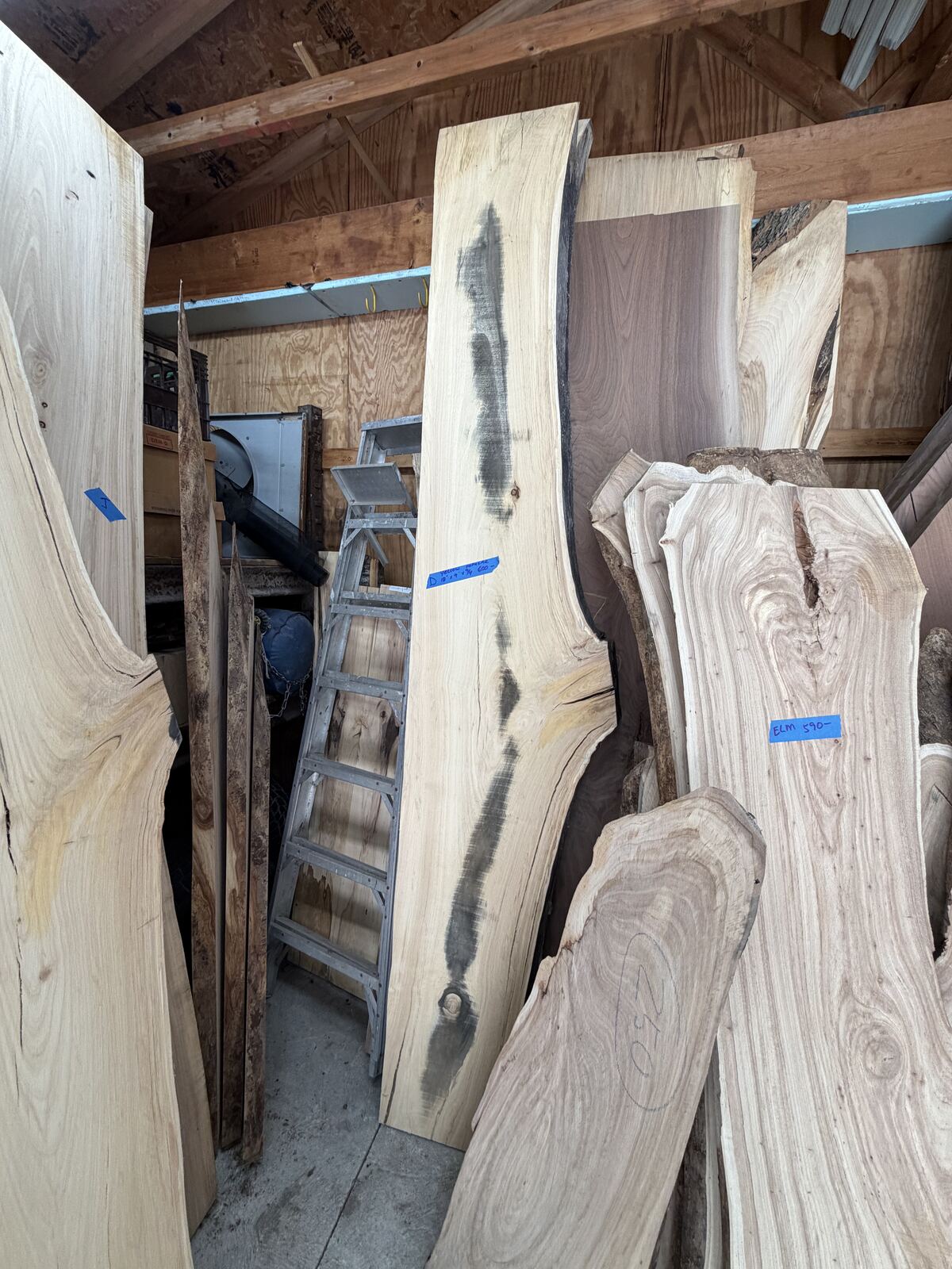 Slab and lumber available at John's Urban Timber, Whitmore Lake MI