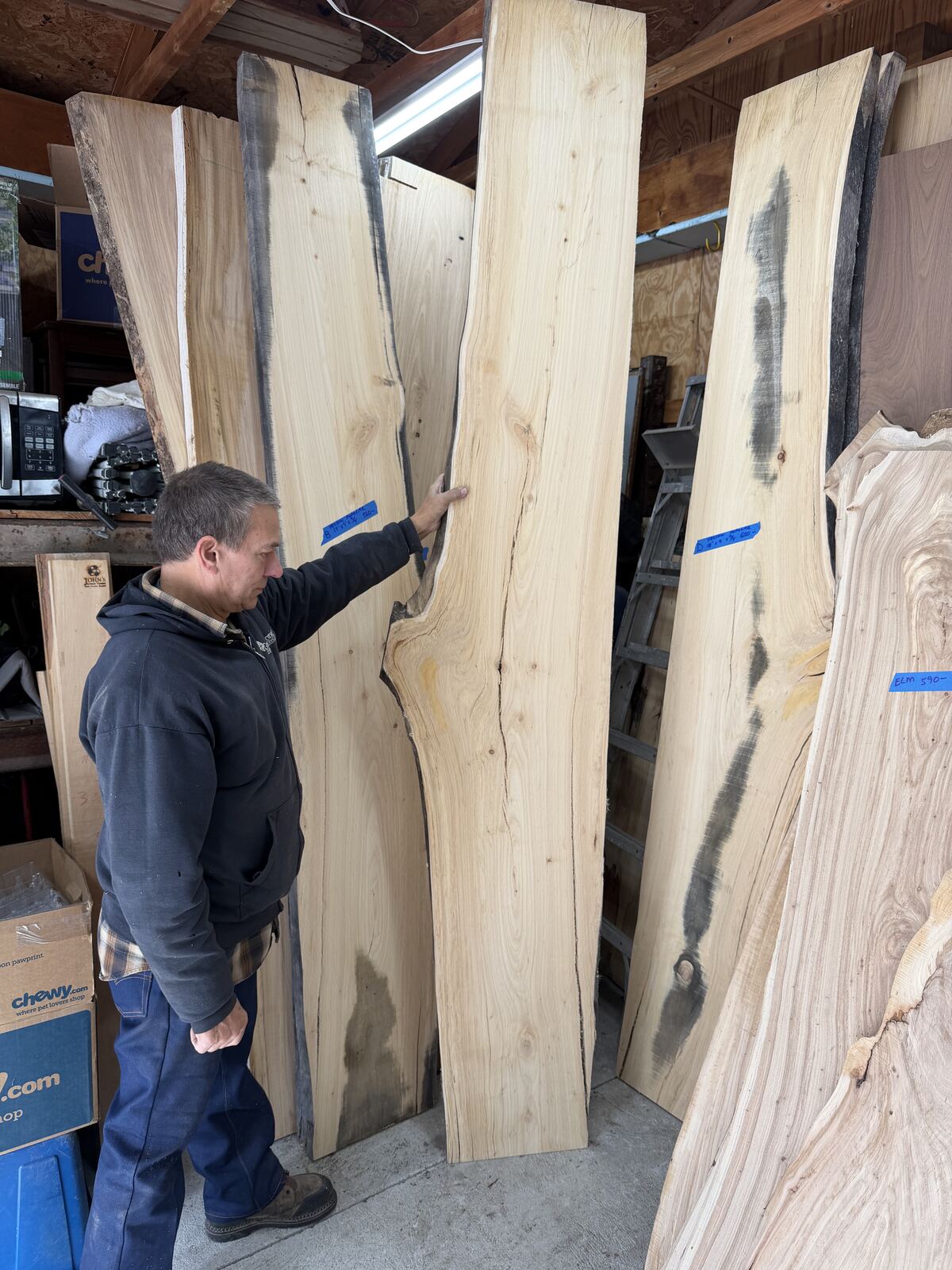 Slab and lumber available at John's Urban Timber, Whitmore Lake MI