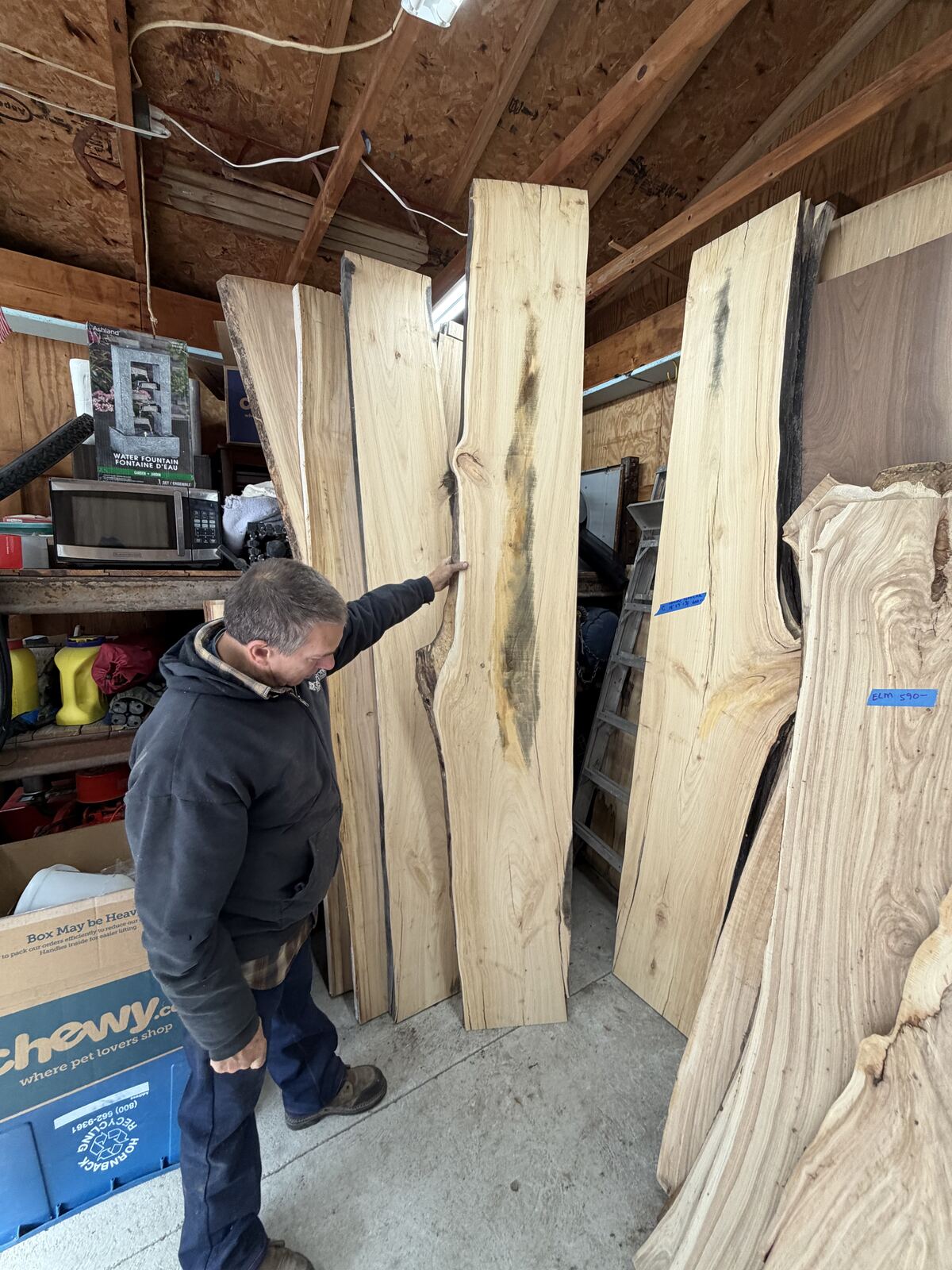 Slab and lumber available at John's Urban Timber, Whitmore Lake MI