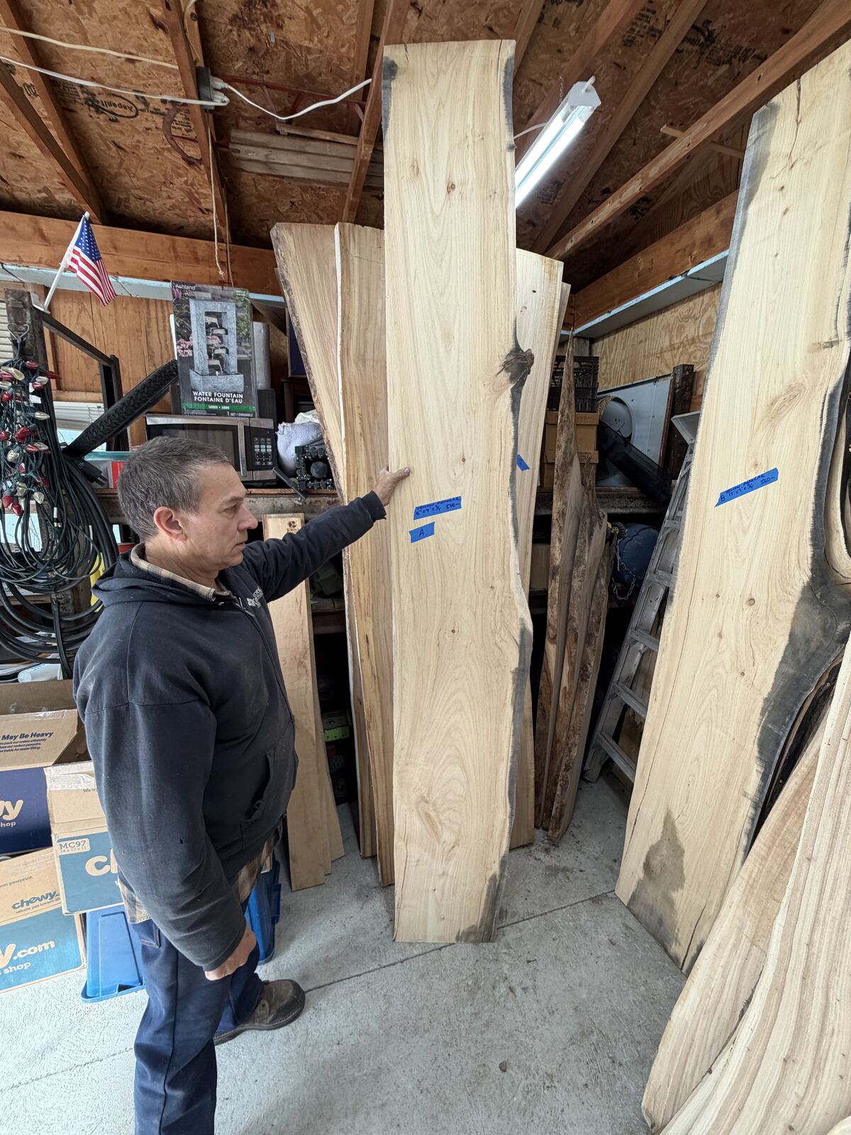 Slab and lumber available at John's Urban Timber, Whitmore Lake MI