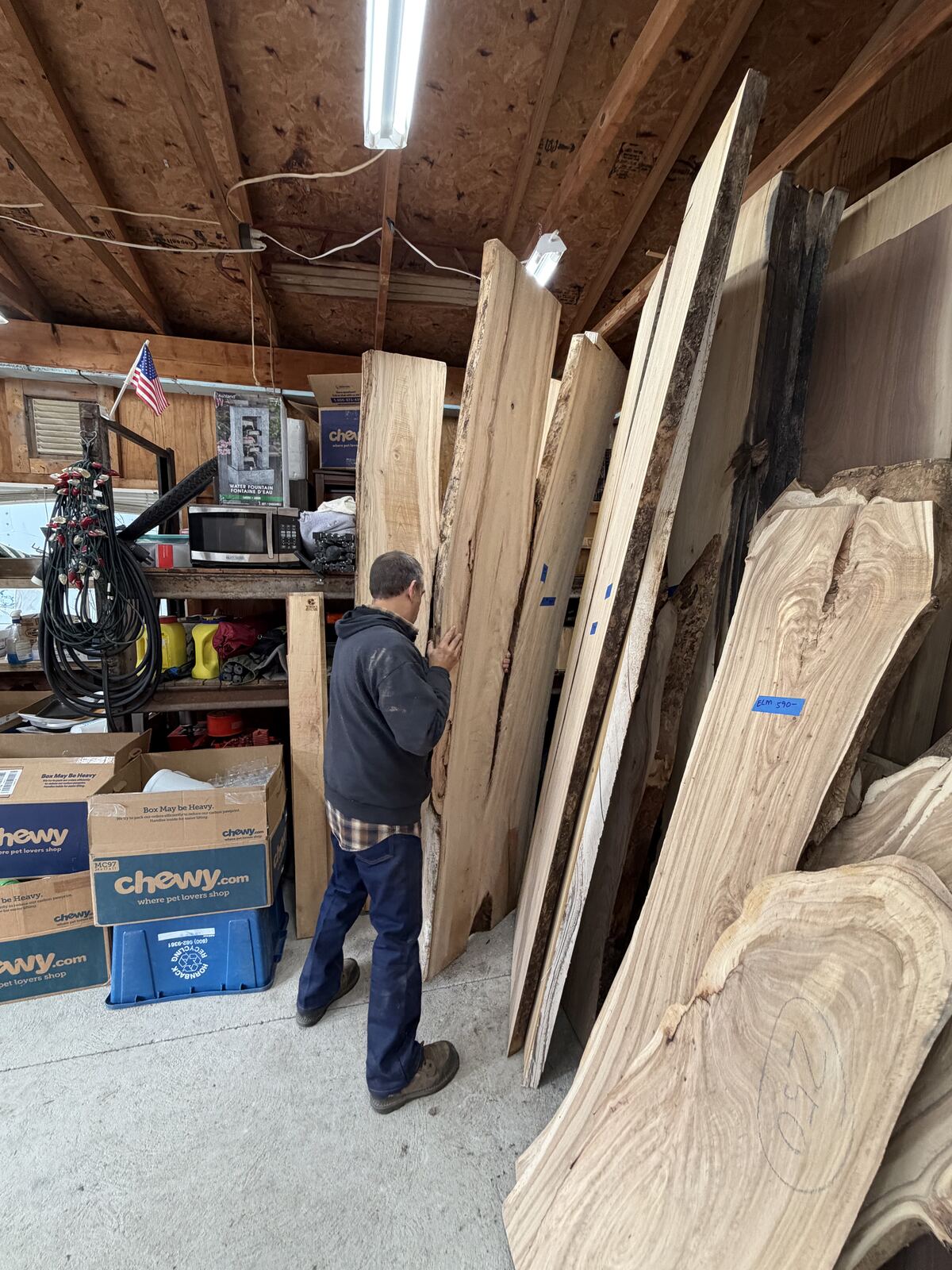 Slab and lumber available at John's Urban Timber, Whitmore Lake MI