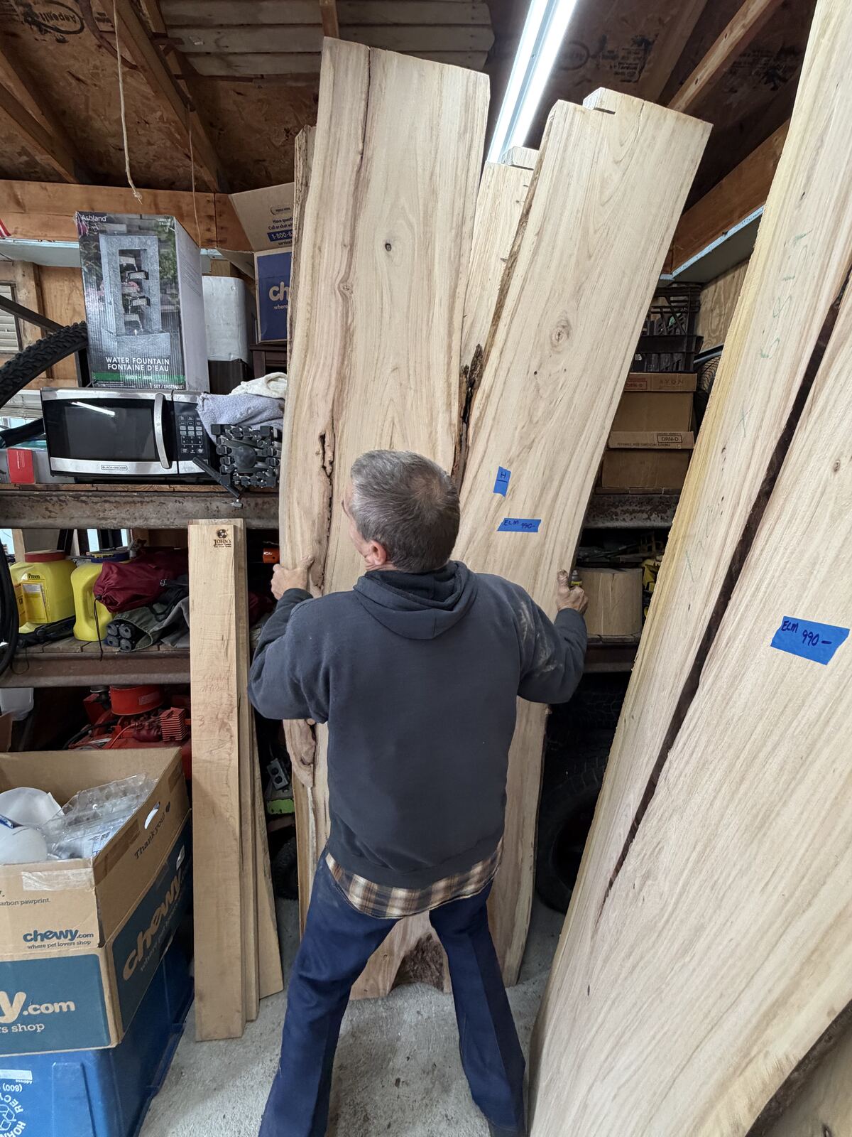 Slab and lumber available at John's Urban Timber, Whitmore Lake MI