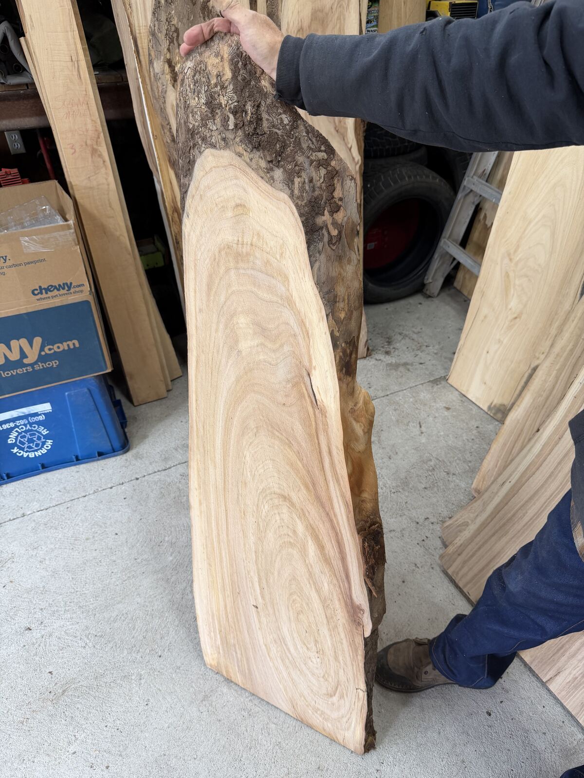 Slab and lumber available at John's Urban Timber, Whitmore Lake MI