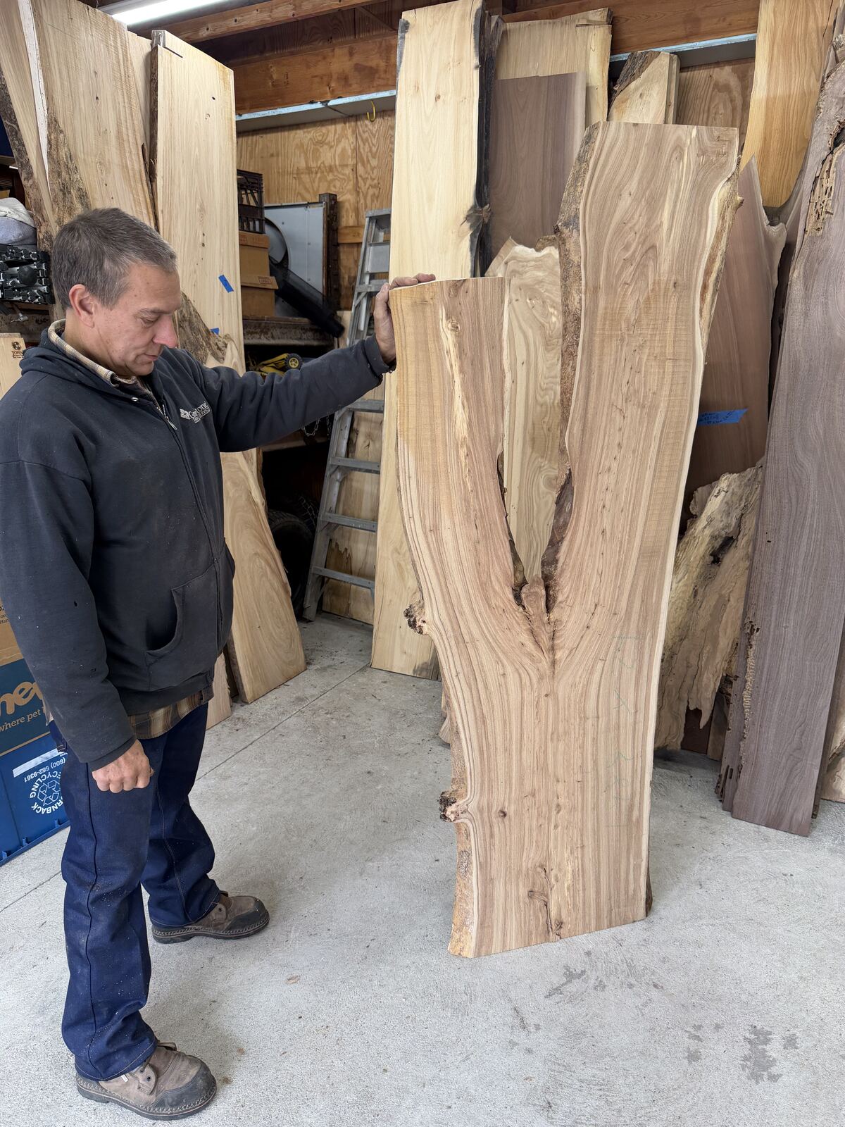 Slab and lumber available at John's Urban Timber, Whitmore Lake MI