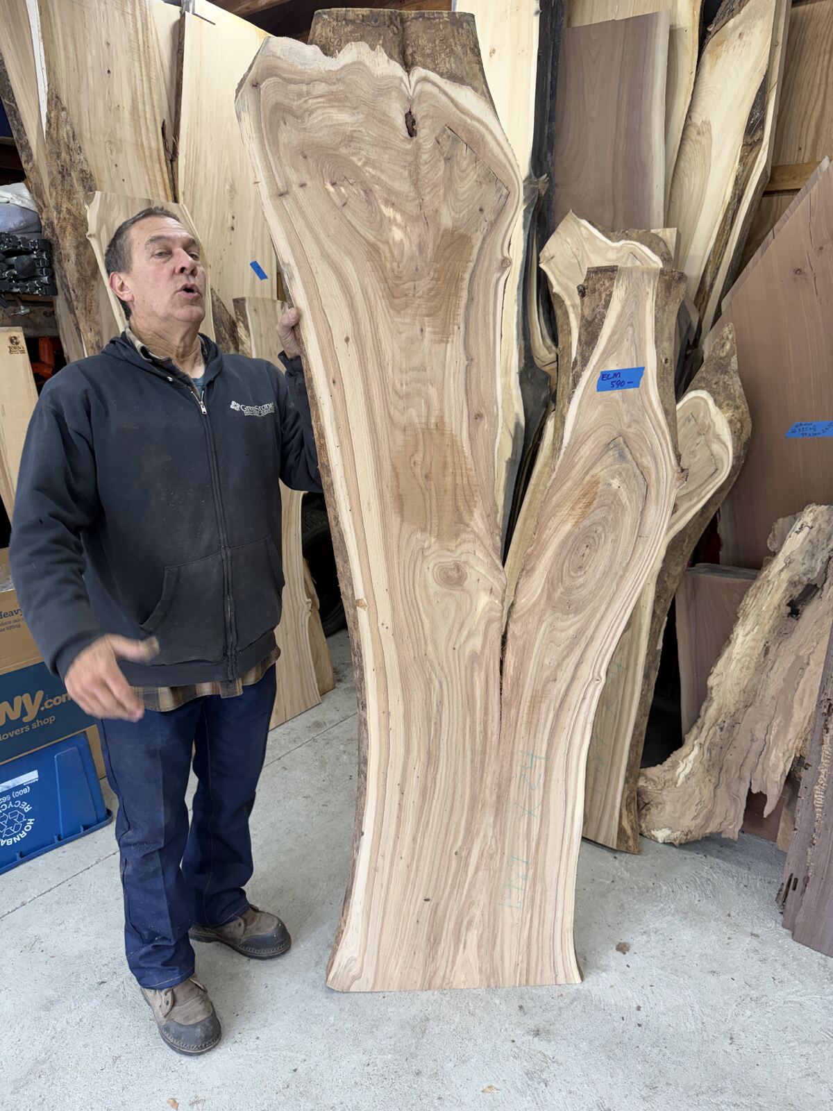 Slab and lumber available at John's Urban Timber, Whitmore Lake MI