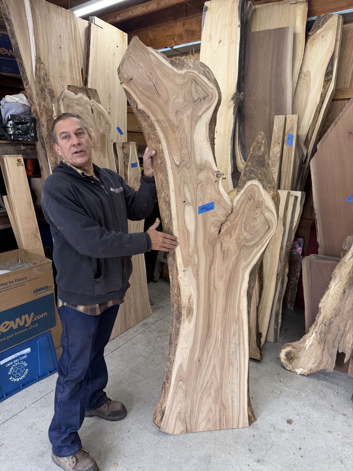 Slab and lumber available at John's Urban Timber, Whitmore Lake MI