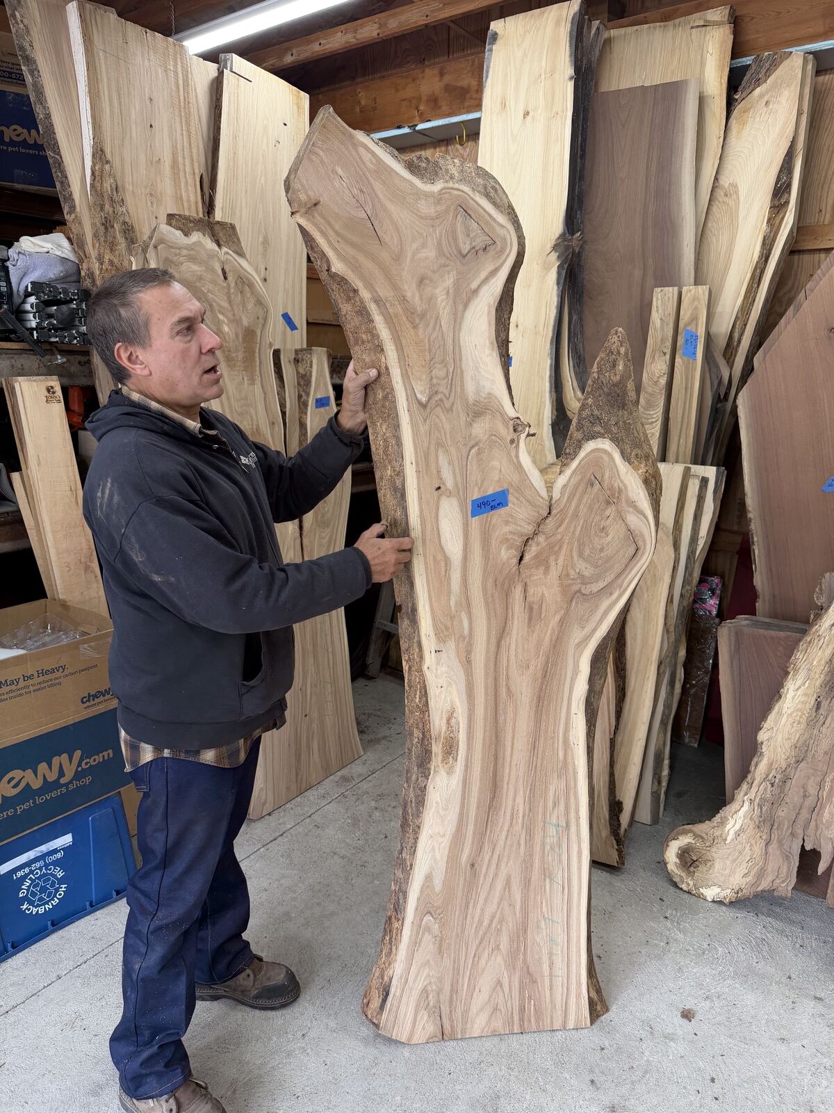 Slab and lumber available at John's Urban Timber, Whitmore Lake MI