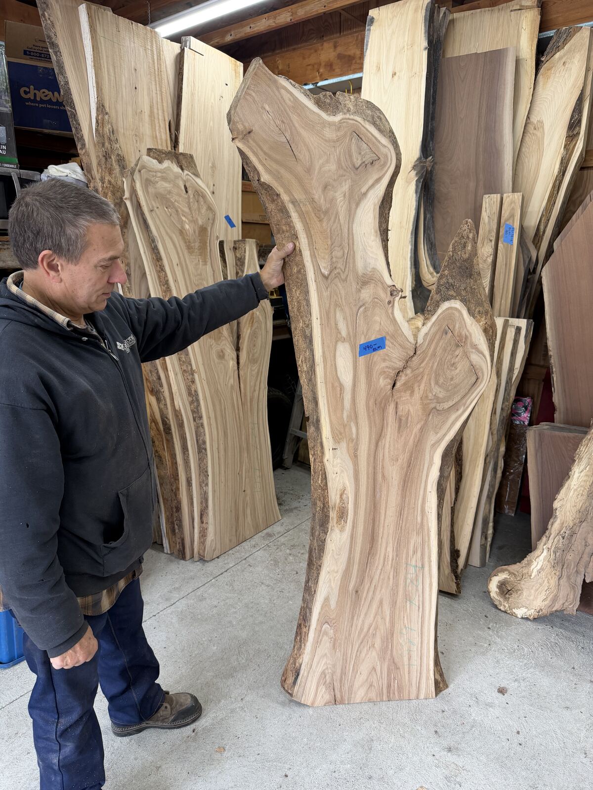 Slab and lumber available at John's Urban Timber, Whitmore Lake MI