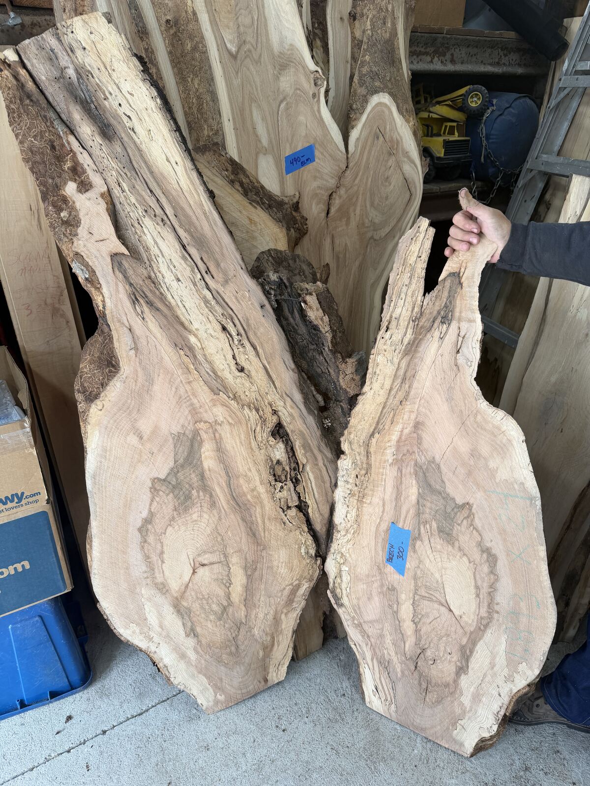 Slab and lumber available at John's Urban Timber, Whitmore Lake MI