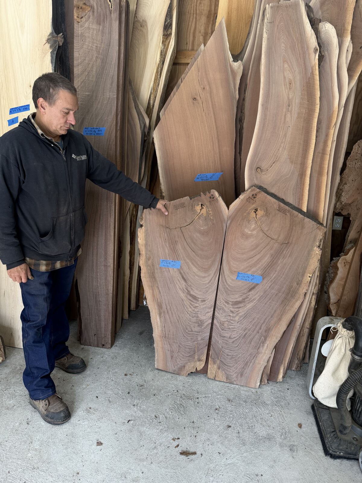 Slab and lumber available at John's Urban Timber, Whitmore Lake MI