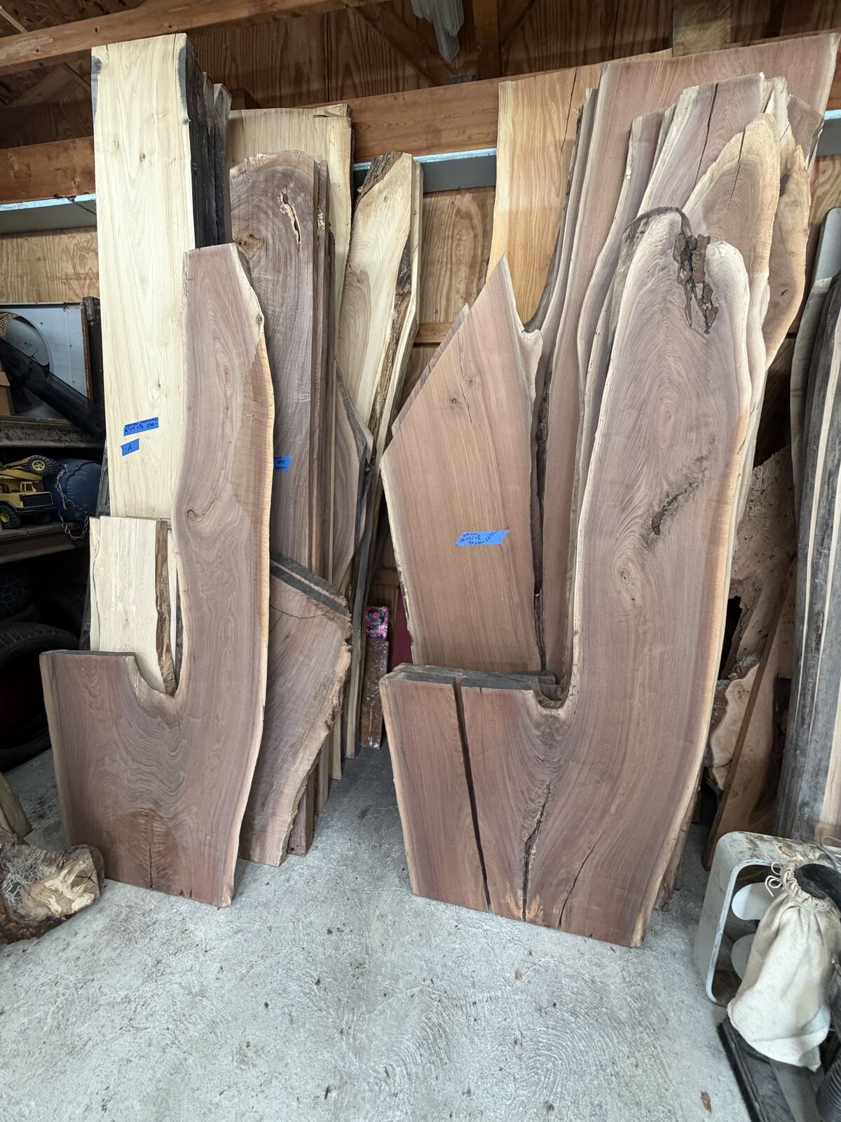 Slab and lumber available at John's Urban Timber, Whitmore Lake MI