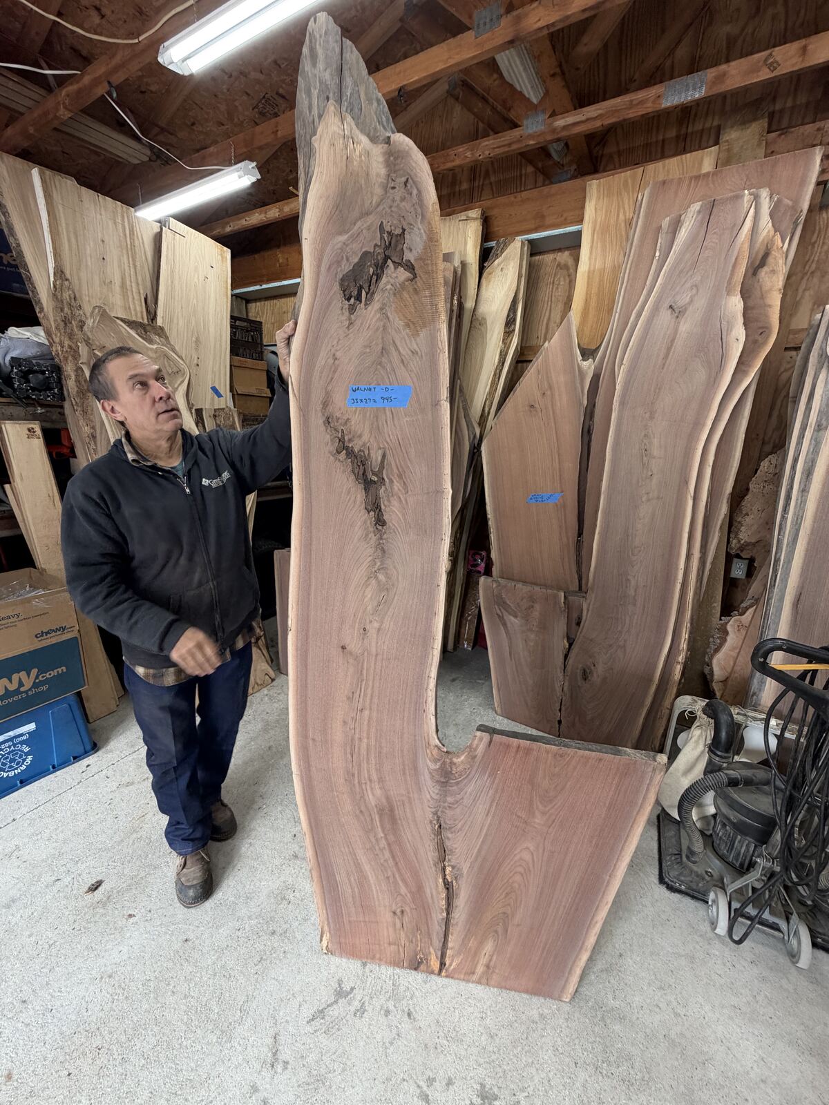 Slab and lumber available at John's Urban Timber, Whitmore Lake MI