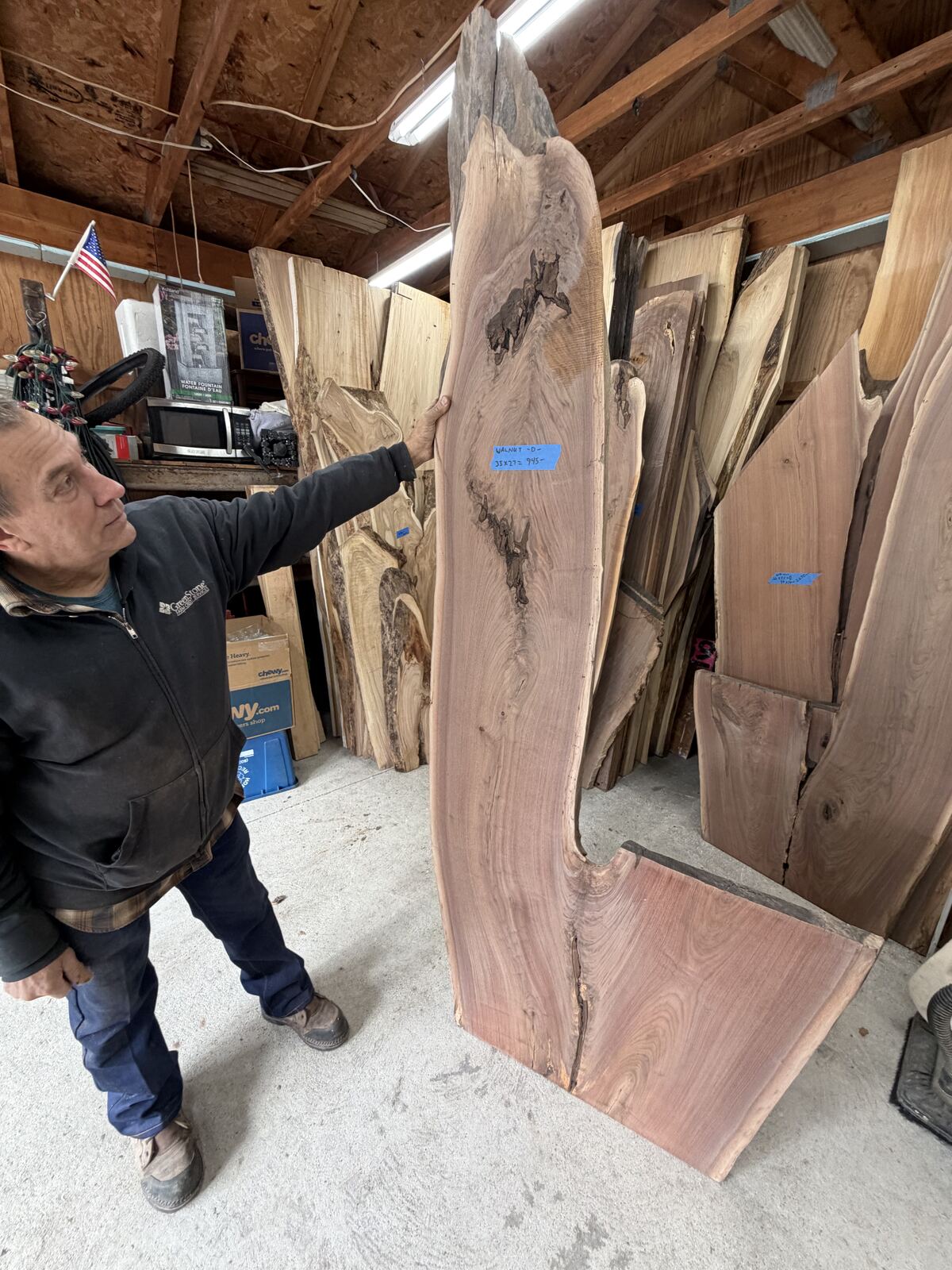 Slab and lumber available at John's Urban Timber, Whitmore Lake MI