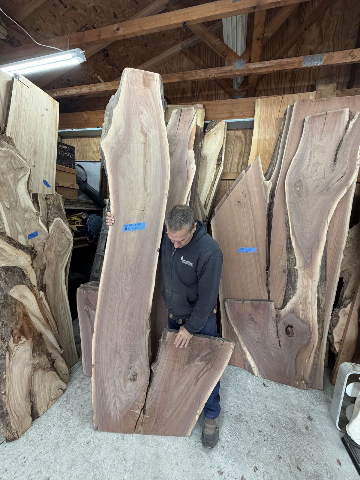 Slab and lumber available at John's Urban Timber, Whitmore Lake MI