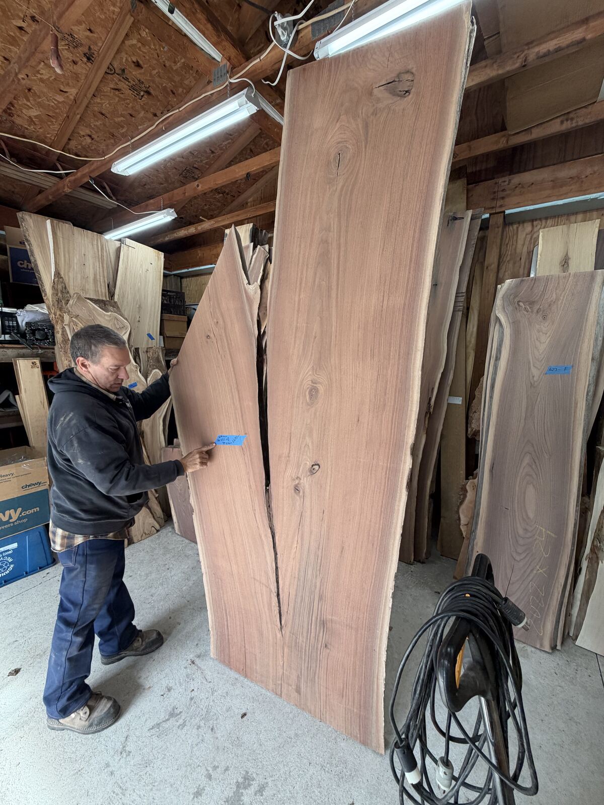 Slab and lumber available at John's Urban Timber, Whitmore Lake MI